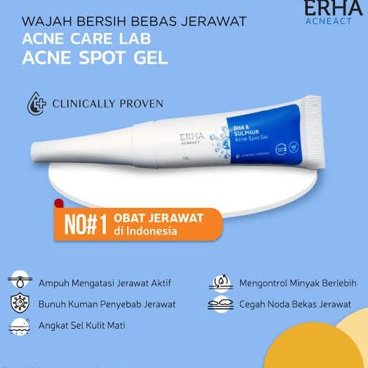 ERHA ACNE SPOT GEL ORIGINAL - PENGHILANG JERAWAT PALING AMPUH buo