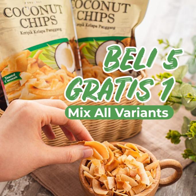 

Open DS] COCONUT CHIPS 50 Gr - PROMO BELI 5 GRATIS 1