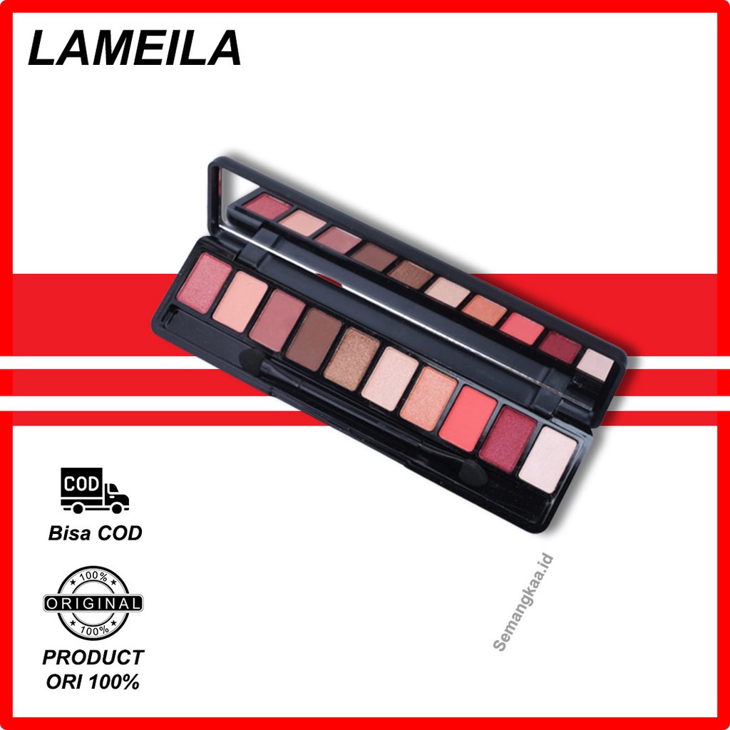 LAMEILA Fashion Matte Eyeshadow Kelopak Mata Pallet Korean Style Makeup 10 Warna LA037