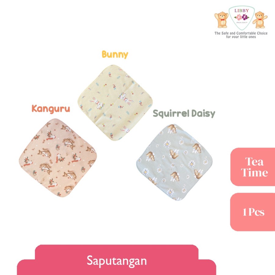 Libby Sapu tangan motif Cotton isi 3 Pcs - Sapu tangan bayi/Libby Tree House