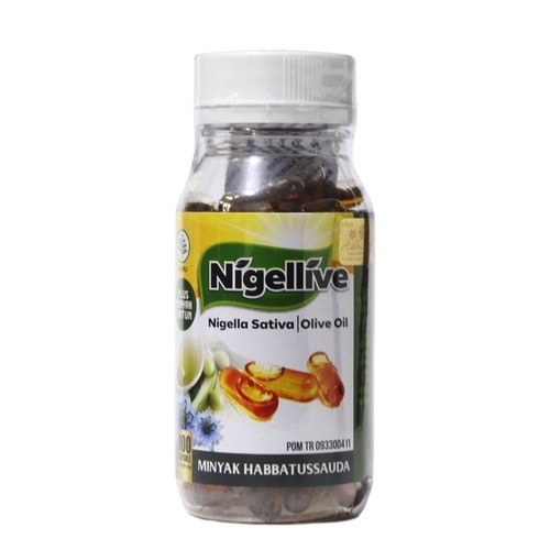 

NIGELLIVE NIGELIVE MINYAK HABBATUSSAUDA NIGELLA SATIVA OLIVE OIL 100 kapsul
