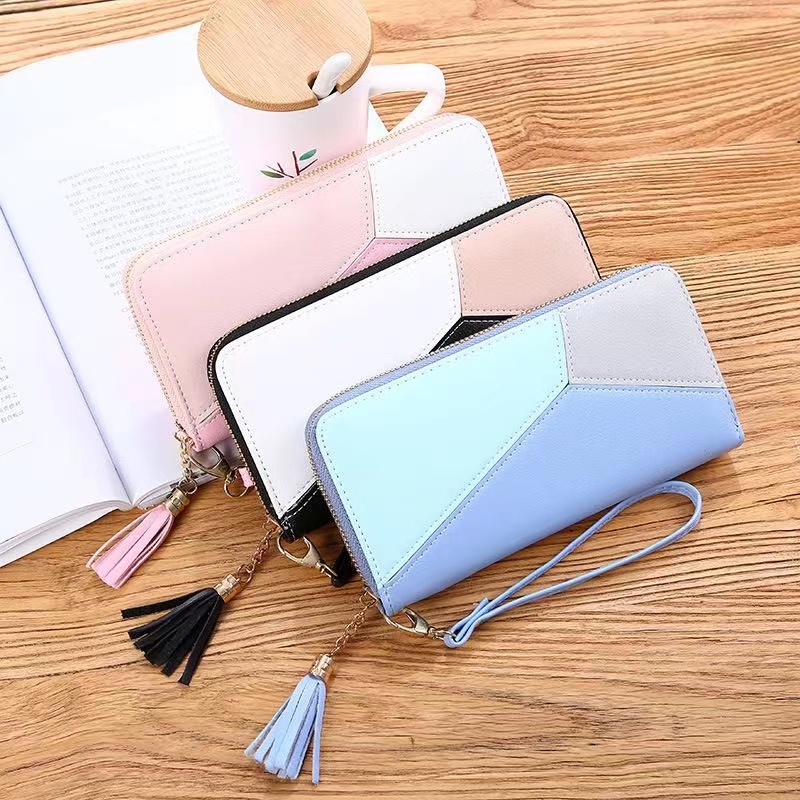 ASIN829 Dompet Lipat Wanita Dompet Kulit Korea Dompet Fashion Wanita D57 Impor Dompet Wanita Panjang Dompet Cantik