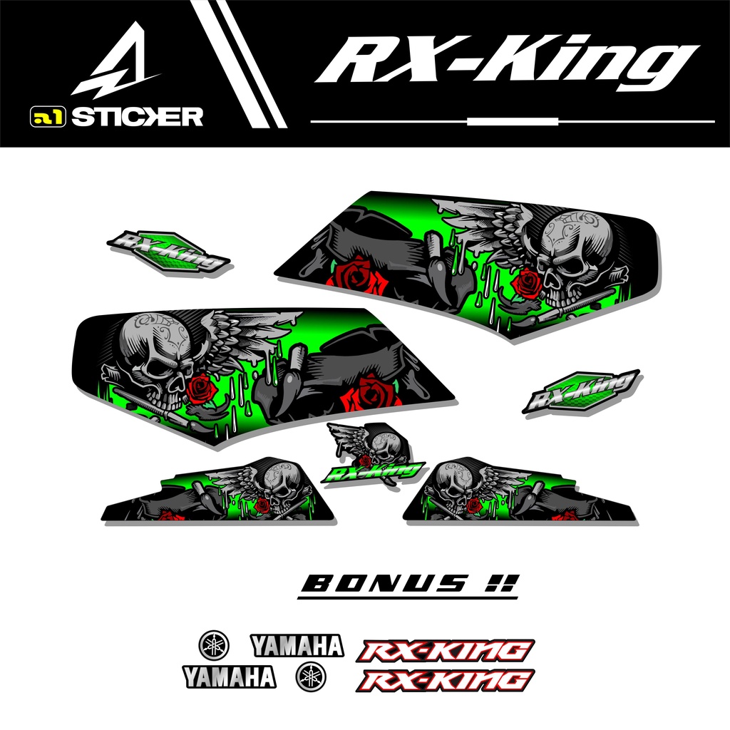 STRIPING RX KING TENGKORAK SAYAP / A1 / UNIK / STIKER RX KING / STICKER RXKING / RX-KING / VARIASI /