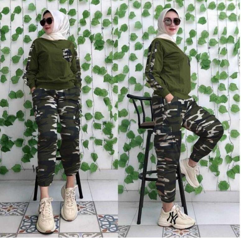 READY ARMY SET WANITA / SET ARMY / SETELAN ARMY / SET JOGER / TREND FASHION WANITA/TERKINI