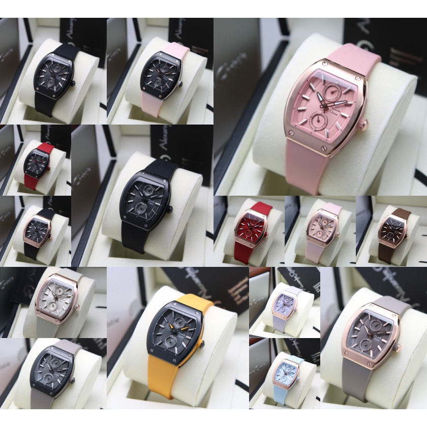 JAM TANGAN WANITA ALEXANDRE CHRISTIE AC 2944 RUBBER ORIGINAL GARANSI RESMI 1 TAHUN