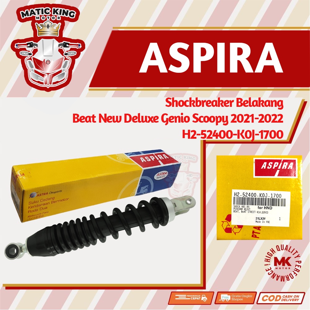 Shockbreaker sok Belakang Honda Beat Street Genio K1A K0J ASPIRA H2-52400-K0J-1700