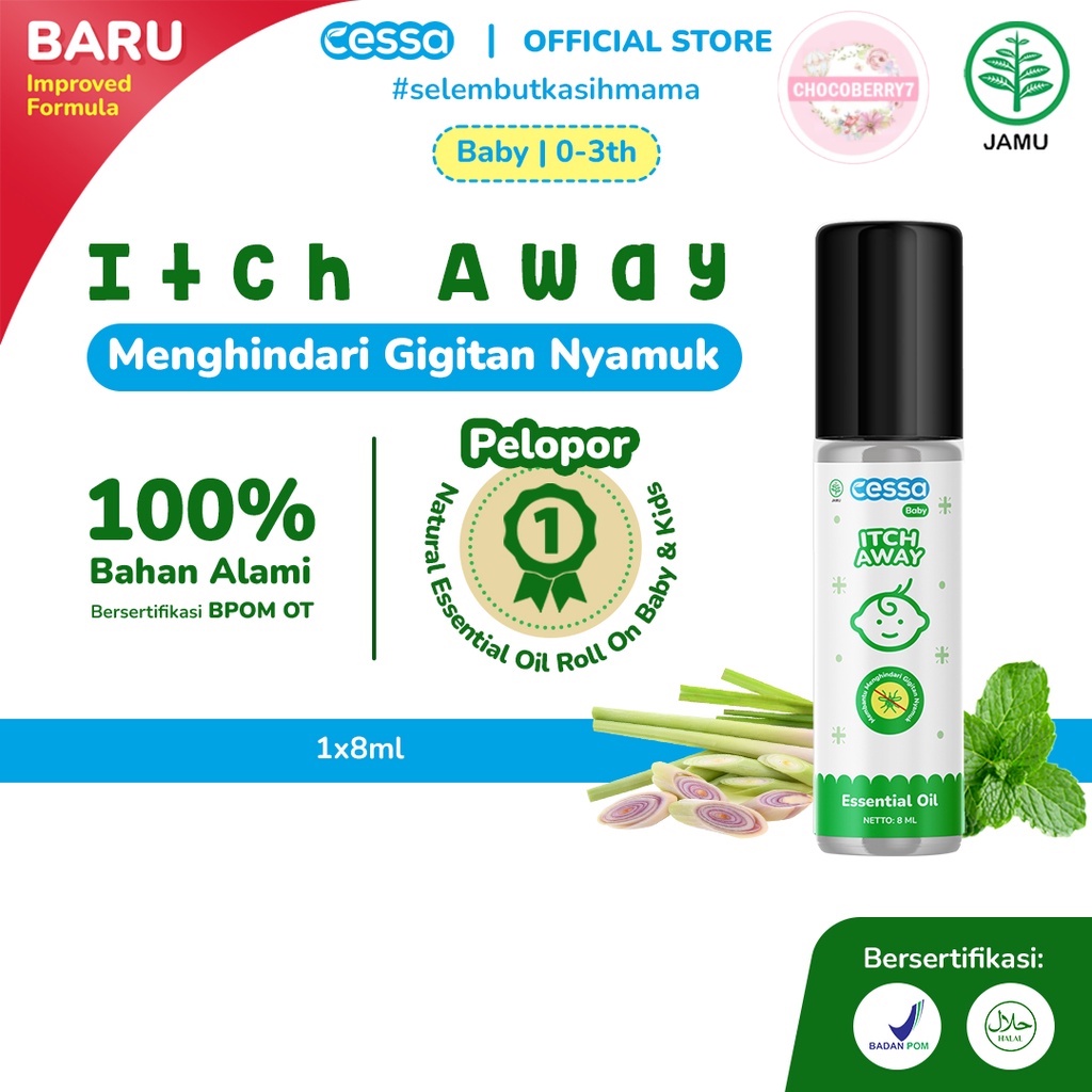 Cessa Bugs Away BABY / KIDS - Cessa ITCH AWAY BPOM OT Obat Anti Nyamuk Bayi Essential Oil Natural