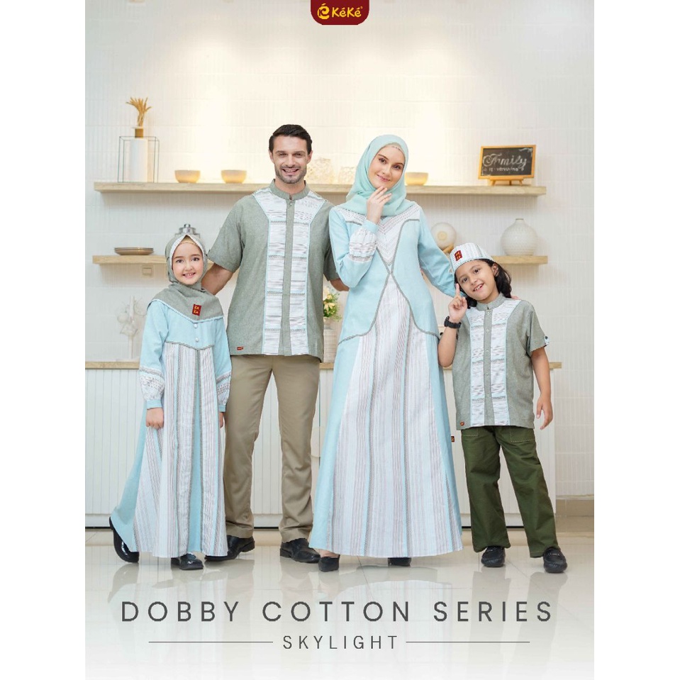 SARIMBIT KEKE 2023 DOBBY COTTON SERIES SKYLIGHT/ SERAGAM KELUARGA KEKE 2023 DOBBY COTTON SERIES