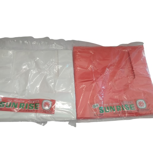 [2 Pack] Kresek Putih Sunrise Merah 02 x 21| Kresek Putih Sunrise 02 x 21 | Kresek Kecil
