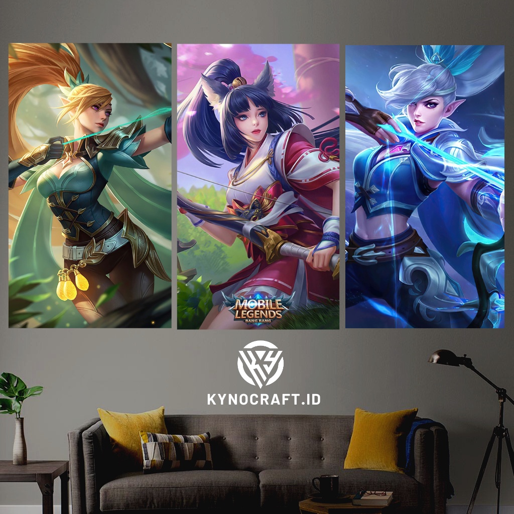 Poster Kayu Hiasan Dinding Walldecor Mobile Legend Miya