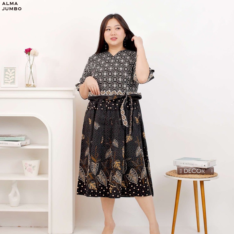 Evercloth Alma Dress Batik Wanita Terusan Batik Couple Modern Kebaya Couple Set Seragam Family