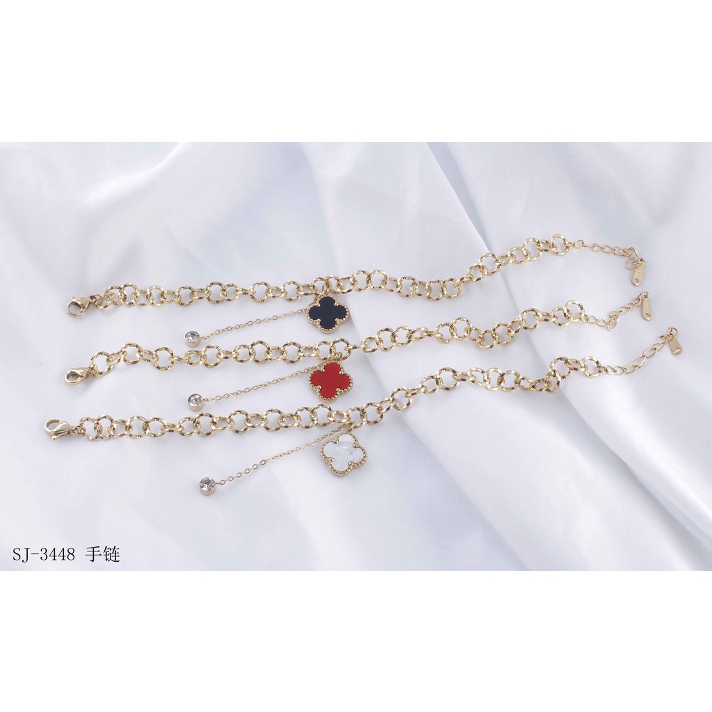 Gelang Titanium Rantai Permata Perhiasan Fashion 3448