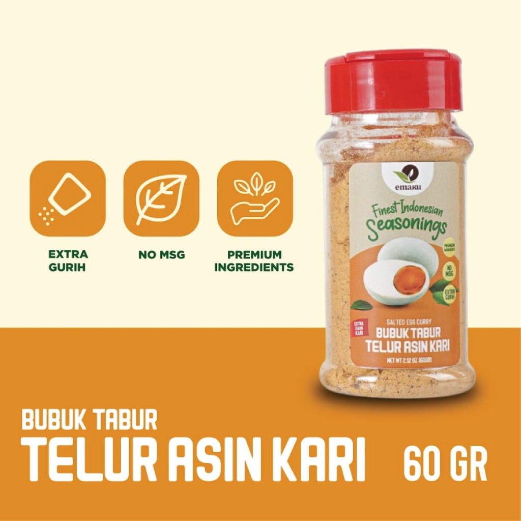 Emaku Salted Egg Powder / Bumbu Telur Asin Bubuk NON MSG 60g