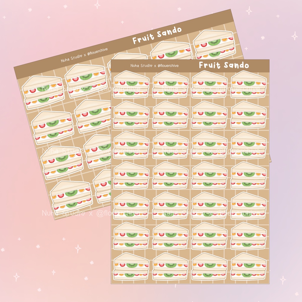 

Sticker by flouerchive | Fruit Sando | Aesthetic Sticker Estetik Stiker HP Laptop Botol Cute Waterproof Scrapbook Diary Journal Bujo Anti Air