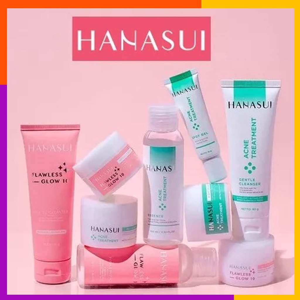 HANASUI Flawless Glow 10 Series &amp; Acne Treatment Series / Set Perawatan Wajah