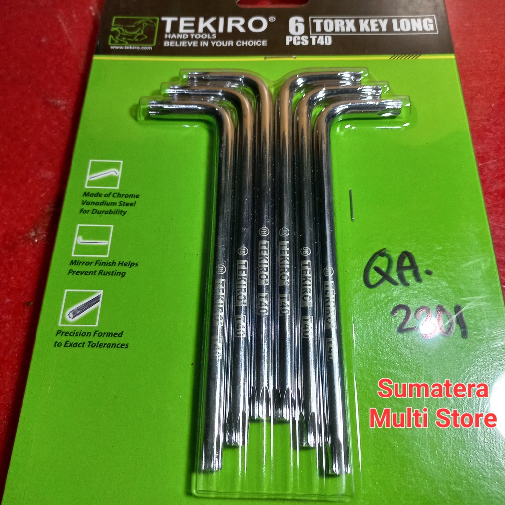 Tekiro Kunci L Bintang T40 Semi Long - Buka Baut Cakram Honda