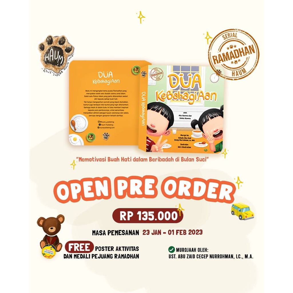 Dua Kebahagiaan baordbook mengenalkan esensi puasa