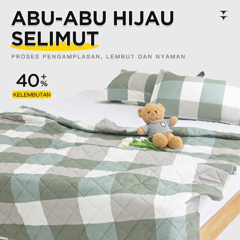 Bedcover XH Kombinasi Sprei Set Adem Bahan Halus