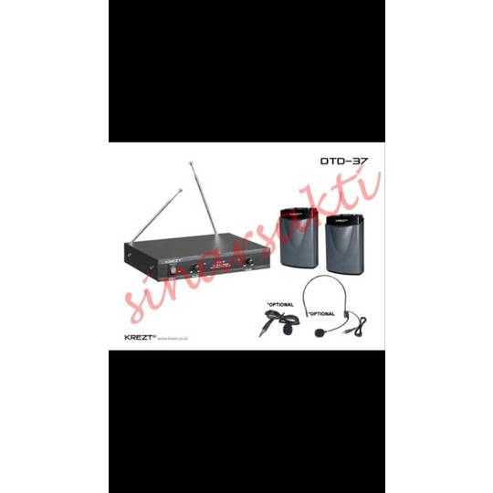 Murah Mic Wireless Krezt Dtd 37 ( Clip On + Clip On )