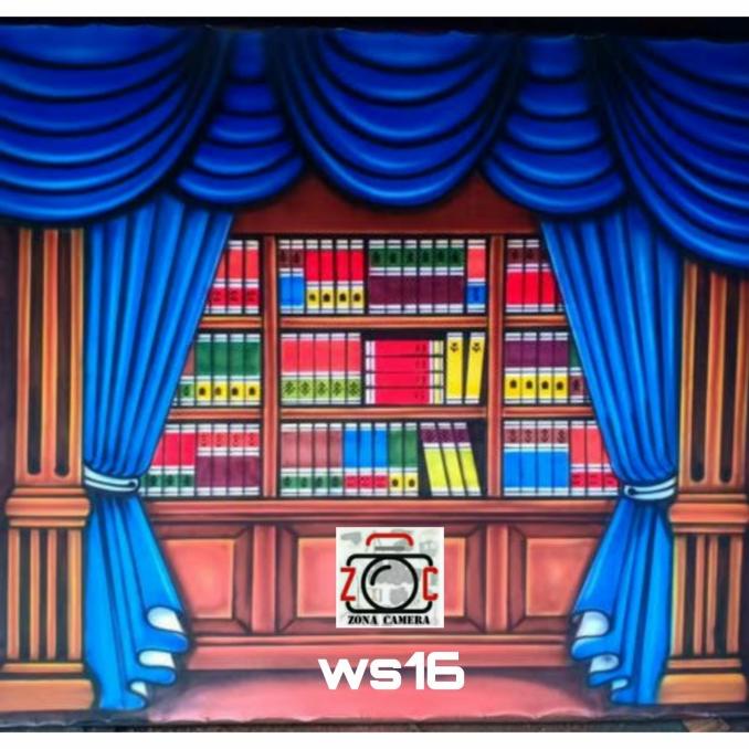 BACKGROUND WISUDA / RAK BUKU 3 X 2.5M [COD]