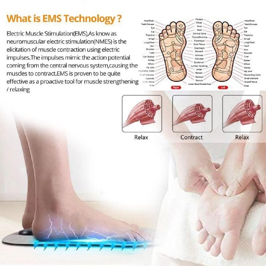 alat pijat kaki elektrik akupuntur EMS foot massager recharge - YS Shop