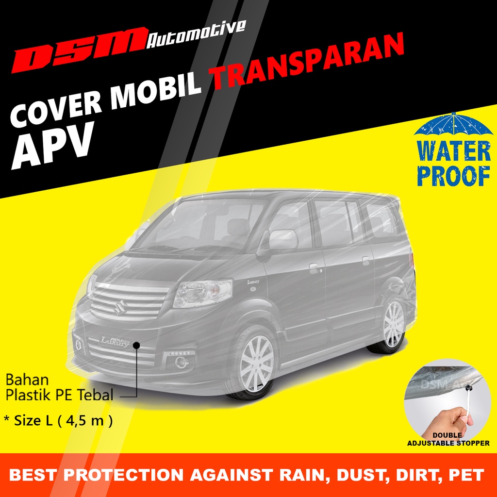 Cover Mobil Suzuki APV Transparan / Plastik Tebal Waterproof Outdoor Indoor