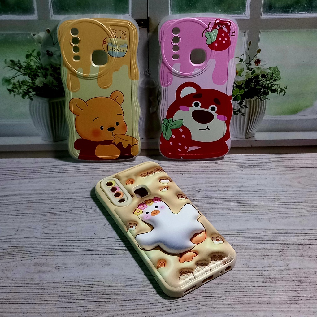 Softcase Vivo 1901 1902 1904 1906 2007 Case 3D Motif The Pooh Bear Duck Vivo Y11 Y12 Y15 Y17 Y12i