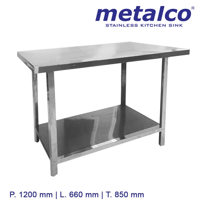 Meja Stainless Steel Metalco MWT2 meja dapur