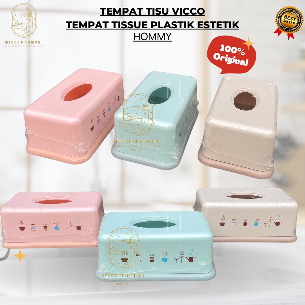 SALE!! TEMPAT TISSUE VICCO HOMMY / TEMPAT TISU PERSEGI PANJANG / TEMPAT TISU PLASTIK