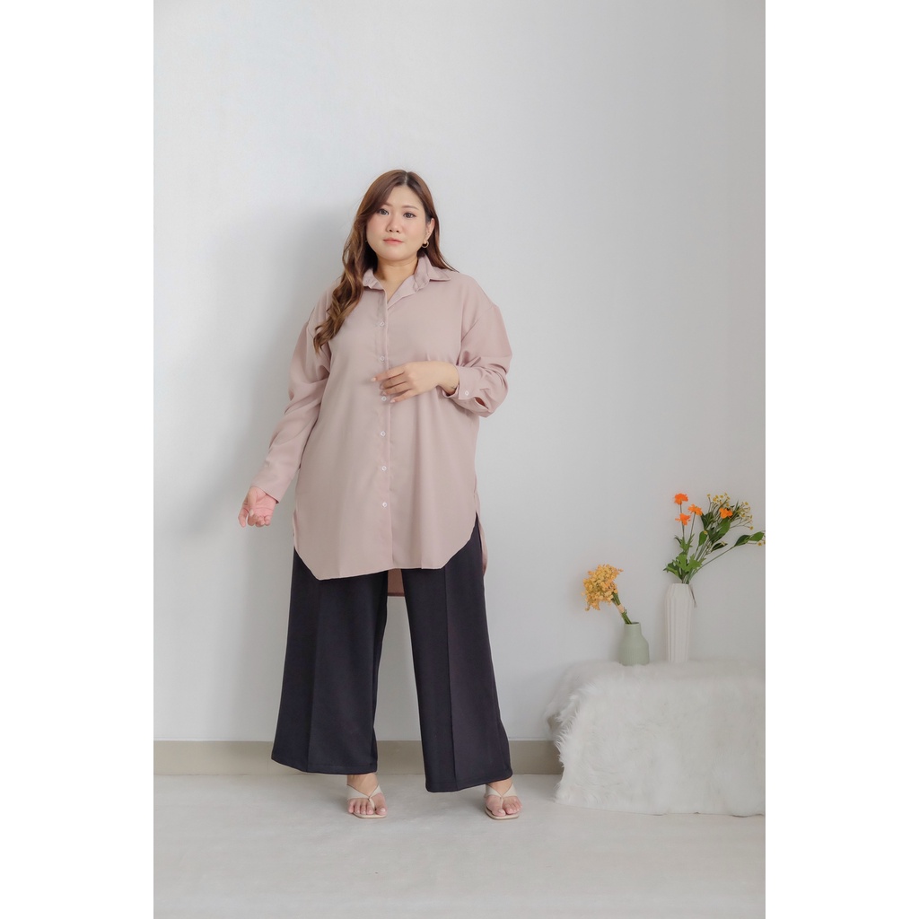 BIGWELL LORA KEMEJA TUNIK  BIGSIZE PLUSSIZE/ATASAN JUMBO /KEMEJA BIGSIZE/ATASAN BIGSIZE/KEMEJA JUMBO