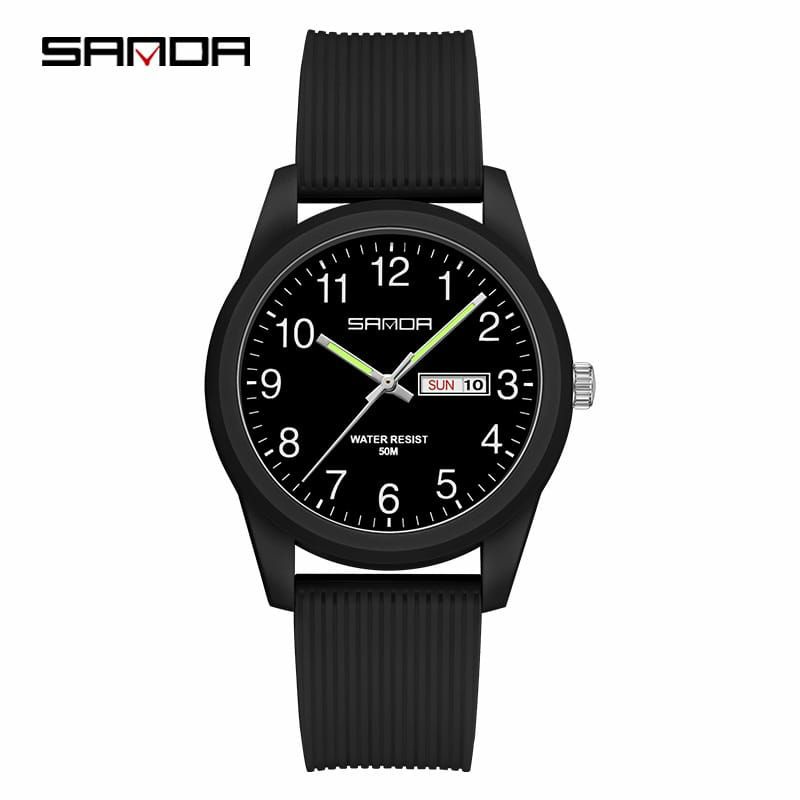 JAM TANGAN 0SANDA 6091 Jam Tangan Pria Wanita Analog Sport Tali Rubber Luminous