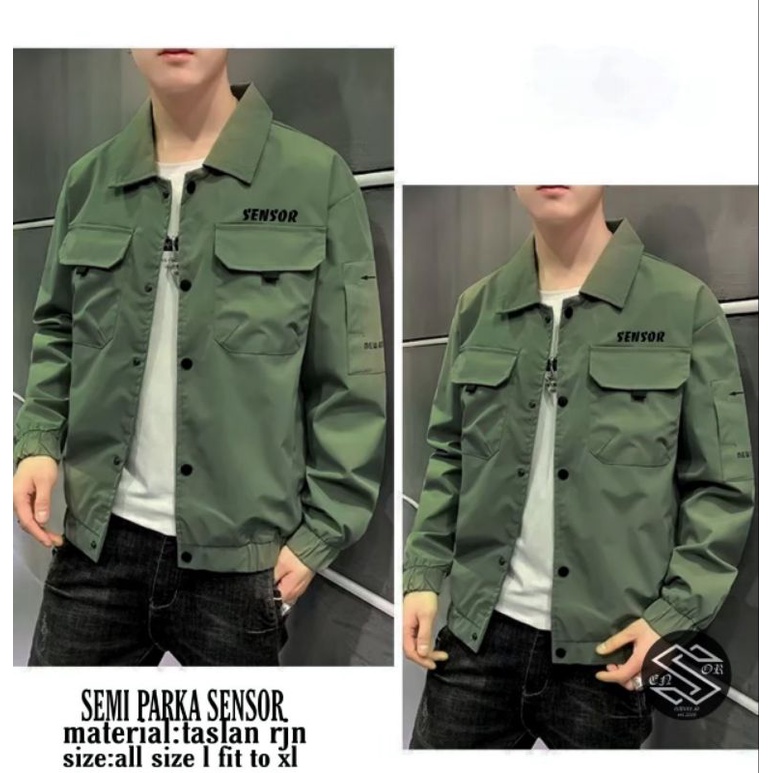 JAKET SEMI PARKA SNSR/JAKET POLOS SEMI PARKA SNSR