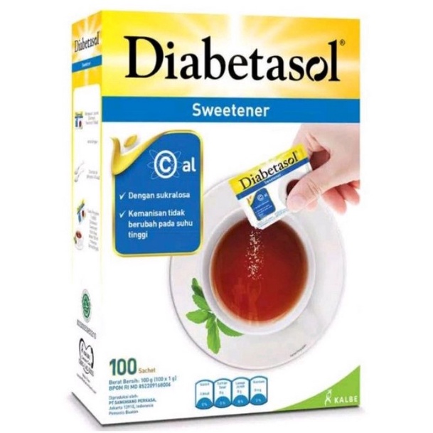 

diabetasol sweetener per box isi 100 sachet