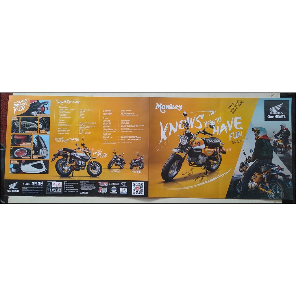 BROSUR SEPEDA MOTOR HONDA MONKEY