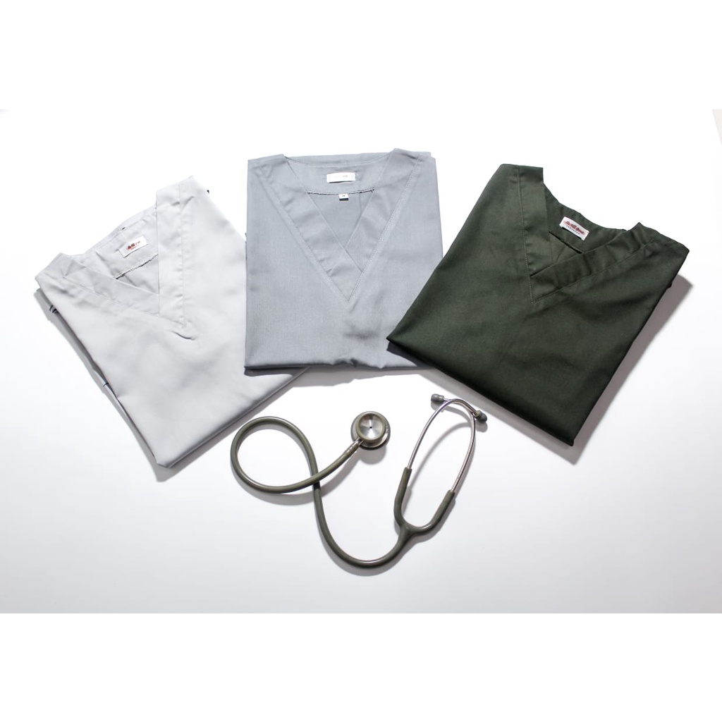 Baju Jaga/Seragam Medis/Scrub Medis/Baju Operasi/Baju Oka (Lengan Pendek)