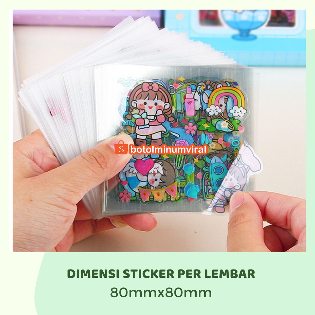 Sticker Momo Box 200 pcs Viral Aesthetic Deco Jurnal Korea Waterproof