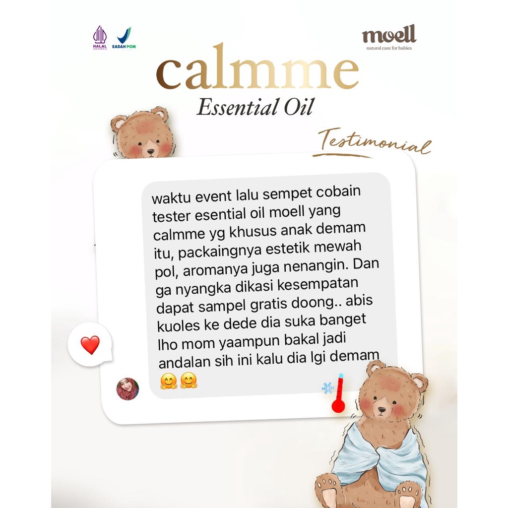 MOELL ESSENTIAL OIL/BODY WASH/BODY LOTION/HAIR LOTION/SHAMPOO/BALM - SLS FREE UNTUK KULIT SENSITIF