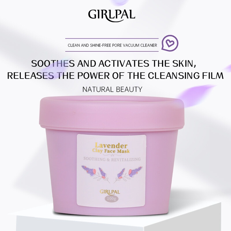 [BPOM] GIRLPAL Lavender Clay Mask 100g Face Masker Organik ( Soothing &amp; Revitalizing ) Wajah Mud Mask