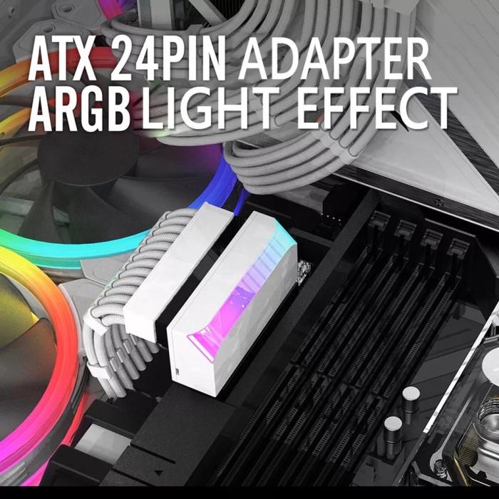 Terlaris Ezdiy-Fab 24Pin Argb Adapter Konektor 24 Pin Motherboard 90 Derajat