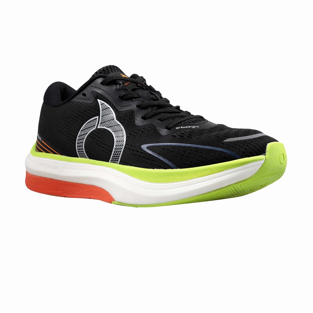 SEPATU LARI/RUNNING ORTUSEIGHT HYPERSONIC - BLACK WHITE