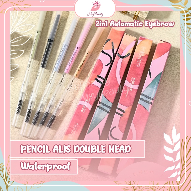 MSY Pensil Alis Double Head Eyebrow Pencil/ Pencil Eyebrow 2IN Automatic Waterproof/Eye long lasting