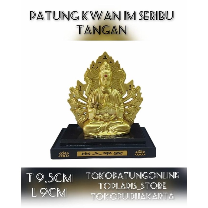 Patung Kwan Im Seribu Tangan Kuningan