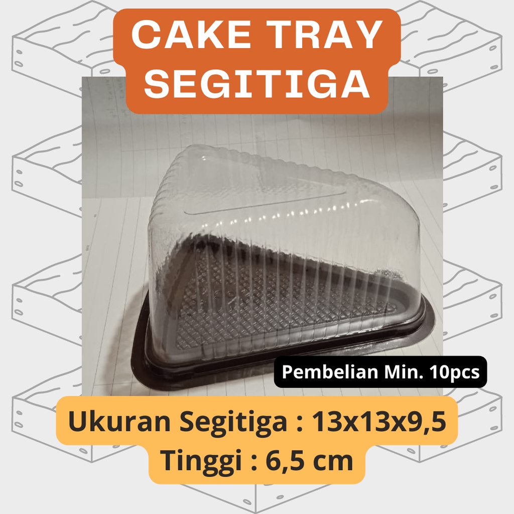 CAKE TRAY SEGITIGA 10PCS MIKA SEGITIGA KUE MILLE CREPES