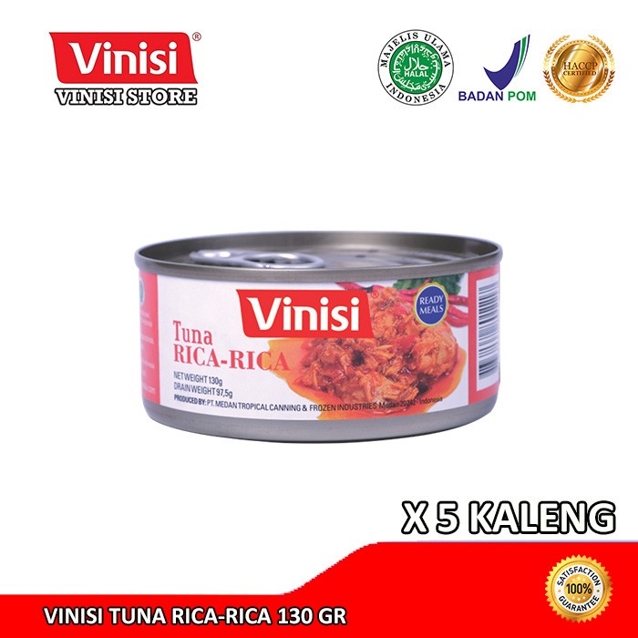 

PAKET 5 KALENG VINISI TUNA RICA-RICA 130 GR