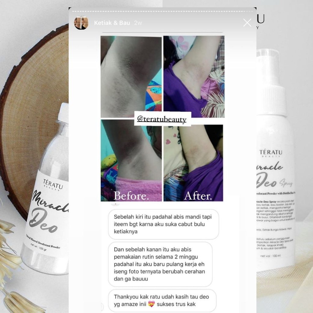⭐BAGUS⭐ TERATU BEAUTY Miracle Deo 100ml | 60ml | Deodorant Spray