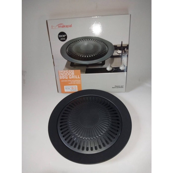 grill pan  grill pan / indoor BBQ grill / panggangan indoor / griller uk 32 cm(X1A4) bisa cod pemang