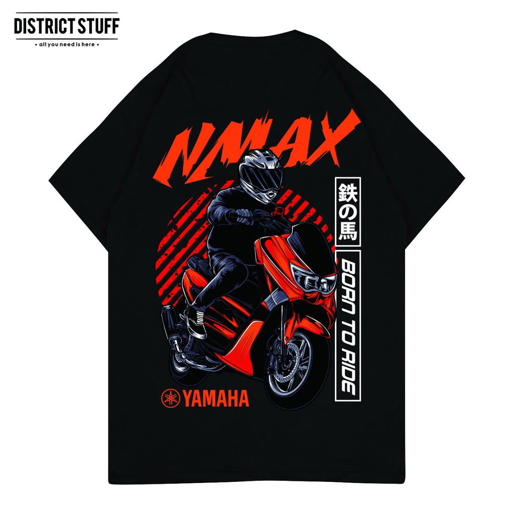 Kaos Hitam Nmax Riders Tshirt Distro Pria Wanita Cotton Combed 24s