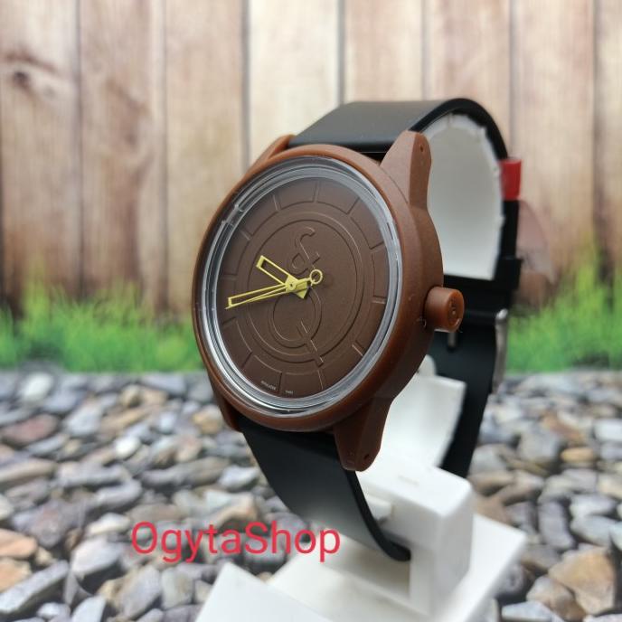 Q&Q QnQ QQ Smile Solar Karet Hitam RP00J035Y Custom Original