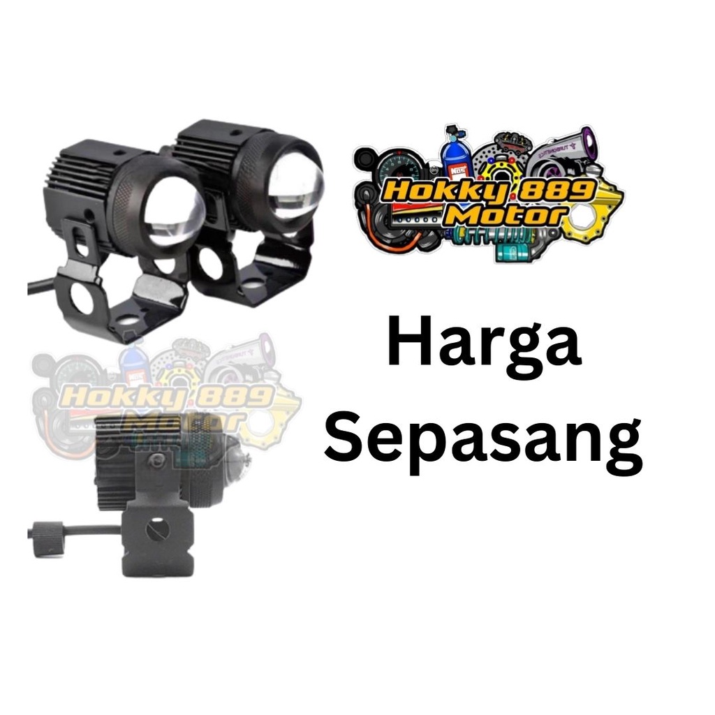 Lampu Tembak Laser T-5504 HI Low - Warna Kuning Putih (Mini Driving Led)