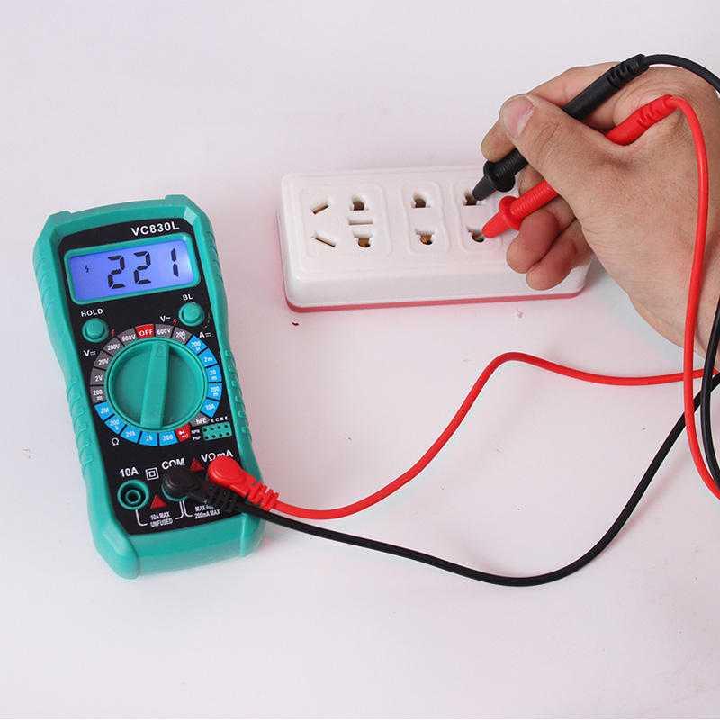 Digital Multimeter Voltage Tester LCD Backlit 1999 Counts - VC830L - Blue